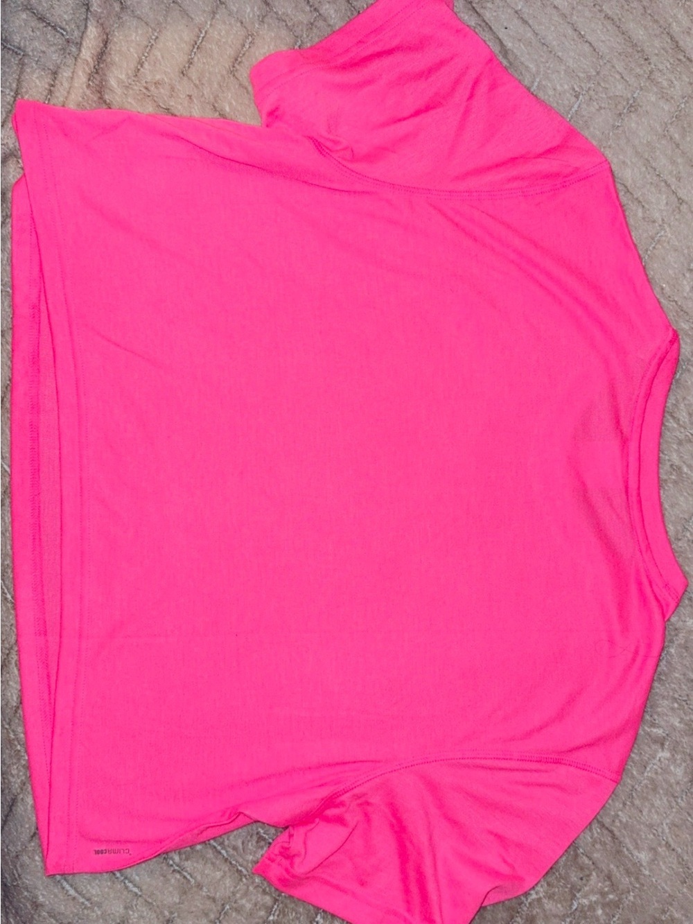 adidas Neon Pink Cropped Athletic Tee - Picture 12 of 16